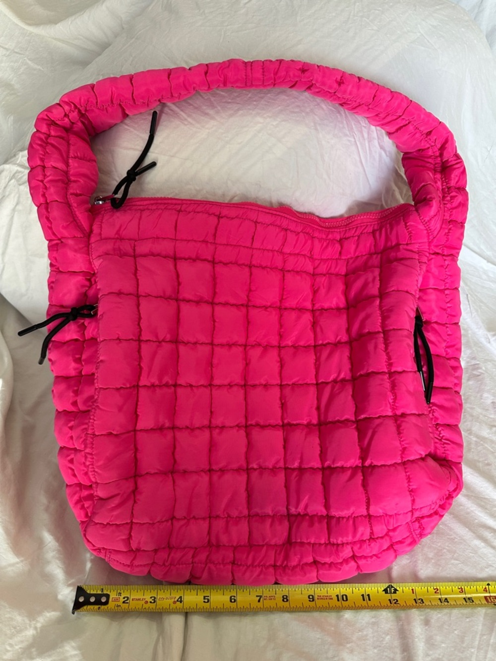 Katydid Hot Pink Quilted Shoulder Bag